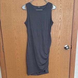 Elegant Gray Sleeveless Dress